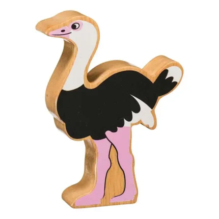 Natural Black & White Ostrich