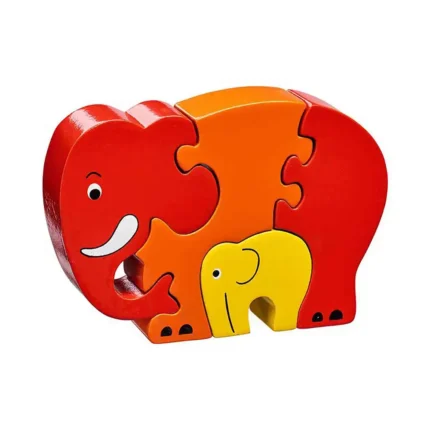 Lanka Kade Red Elephant & Baby Simple Jigsaw