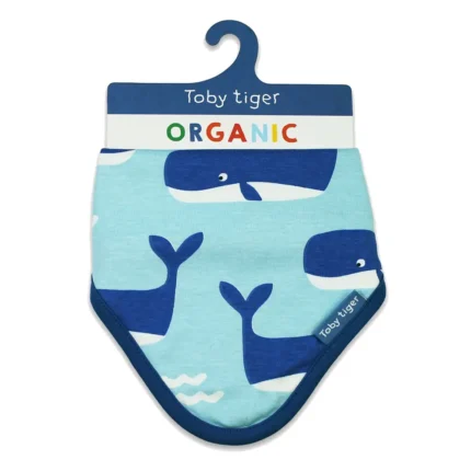 Whale Waves Print Dribble Bib